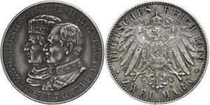 Saxony 2 Mark, 1909, Friedrich August III., ... 