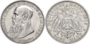 Saxony-Meiningen 3 Mark, 1915, Georg II., on ... 