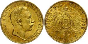 Preußen Goldmünzen 20 Mark, 1902, Wilhelm ... 
