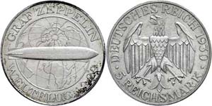 Coins Weimar Republic 5 Reichmark, 1930 A, ... 