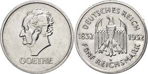 Coins Weimar Republic 5 Reichmark, 1932, D, ... 