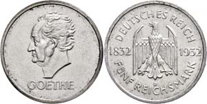 Münzen Weimar 5 Reichsmark, 1932, D, ... 