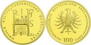Münzen Bund ab 1946 100 Euro, Gold, 2003, ... 