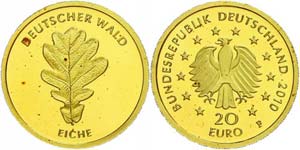 Münzen Bund ab 1946 20 Euro, Gold, 2010, ... 