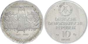 GDR 10 Mark, 1983, Richard Wagner, in the ... 