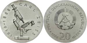 GDR 20 Mark, 1988, Carl Zeiss, in capsule, ... 