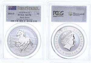 Australia 1 Dollar, 2014, P, Stocck Horse, ... 