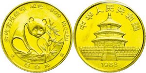China Volksrepublik 50 Yuan, Gold, 1988, ... 