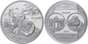 Peoples Republic of China 1 Ounce silver, ... 