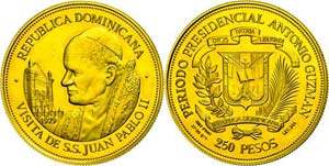 Dominican Republic 250 Peso, 1979, on the ... 
