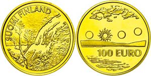 Finnland 100 Euro, Gold, 2002, Lappland, Fb. ... 