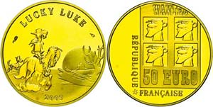 France 50 Euro, Gold, 2009, Lucky booby ... 