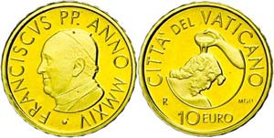 Vatican 10 Euro, Gold, 2014, the ... 