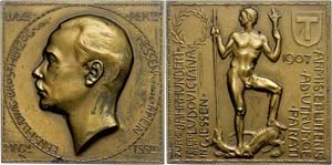 Medallions Germany after 1900 Hessen, bronze ... 