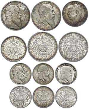 German Coins After 1871 BADEN, lot from 2, 3 ... 
