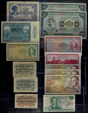 Collections of Paper Money Luxembourg, 20. ... 