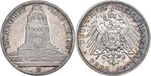 Saxony 3 Mark, 1913, Peoples battle ... 