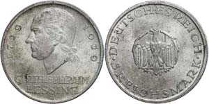 Coins Weimar Republic 5 Reichmark, 1929, J, ... 