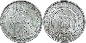 Münzen Weimar 3 Reichsmark, 1929, Meißen, ... 
