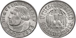 Coins Germany from 1933 to 1945 2 Reichmark, ... 