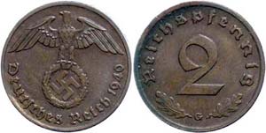 Coins Germany from 1933 to 1945 2 Reichs ... 