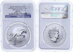 Australia Dollar, 2015, Stock Horse, in Slab ... 