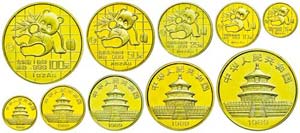 China Volksrepublik Set zu 5, 10, 25, 50 und ... 