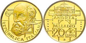 Italy 20 Euro, Gold, 2008, 500. birthday of ... 