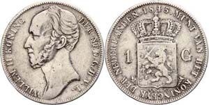 Niederlande Gulden, 1845, Wilhelm II., ... 