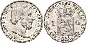 Niederlande Gulden, 1861, Wilhelm III., ... 