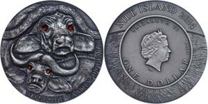 Niue 1 Dollar, 2014, Buffalo, 1 oz silver, ... 