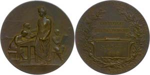 Medallions Foreign after 1900 France, bronze ... 