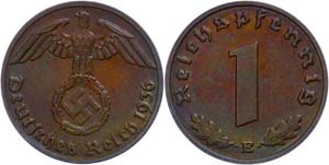 Coins Germany from 1933 to 1945 1 Reichs ... 