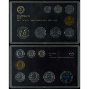 GDR Normal Use Coin Sets 1 penny to 2 Mark, ... 