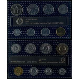 GDR Normal Use Coin Sets 1 penny to 5 Mark, ... 