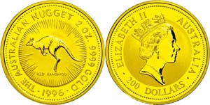 Australia 200 Dollars, Gold, 1996, kangaroo, ... 