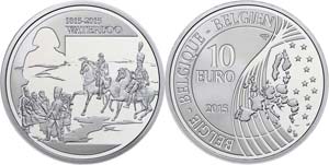Belgien 10 Euro, 2015, 200 Jahre Schlacht ... 