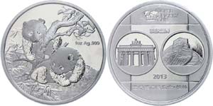 China Volksrepublik 1 Unze Silber, 2013, ... 