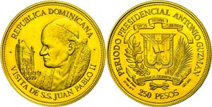 Dominican Republic 250 Peso, 1979, on the ... 