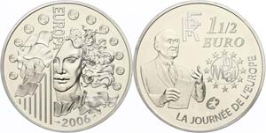 France 1, 5 Euro, 2006, European monetary ... 