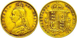 Great Britain 1 / 2 sovereign, 1892, ... 