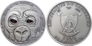 Cameroun 1.000 Franc, 2013, baby gorilla, 1 ... 
