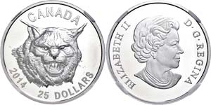 Canada 25 Dollars, 2014, Gideon, in Slab the ... 
