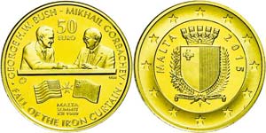 Malta 50 Euro, Gold, 2015, 25 years of the ... 