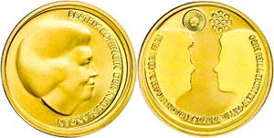 The Netherlands 10 Euro, Gold, 2002, wedding ... 