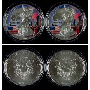 USA Set zu 2 x 1 Dollar, 2016, Silver Eagle ... 