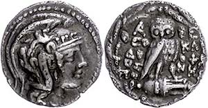 Attika Athen, Drachme (4,07g), ca. 106/105 ... 