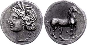 Zeugitana Carthage?, + Shekel (1, 90 g), ... 