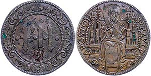 Münster Domkapitel 12 Pfennig, 1608, mit ... 