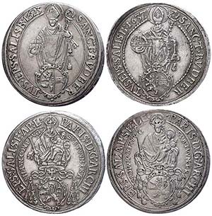 Salzburg Archdiocese 2 x thaler, 1623 and ... 